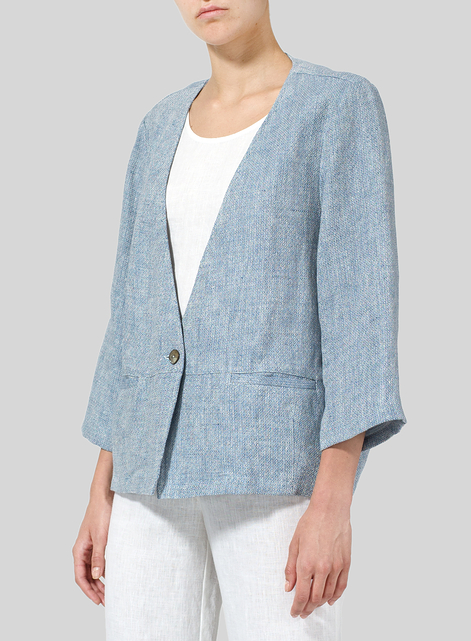 Linen Boxy Fit Jacket