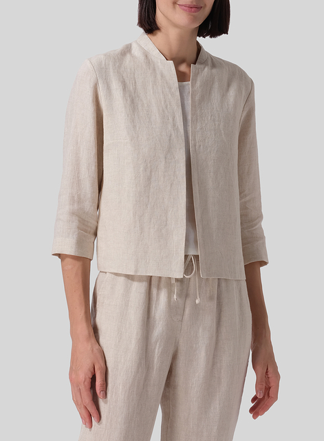 Linen Crop Blazer