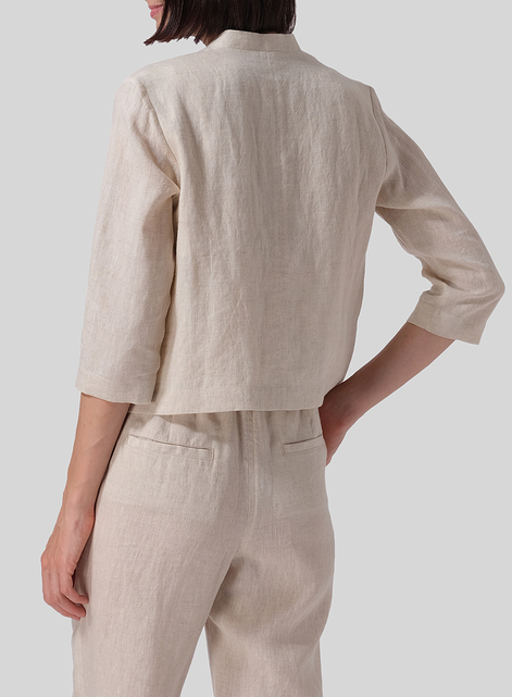 Linen Crop Blazer