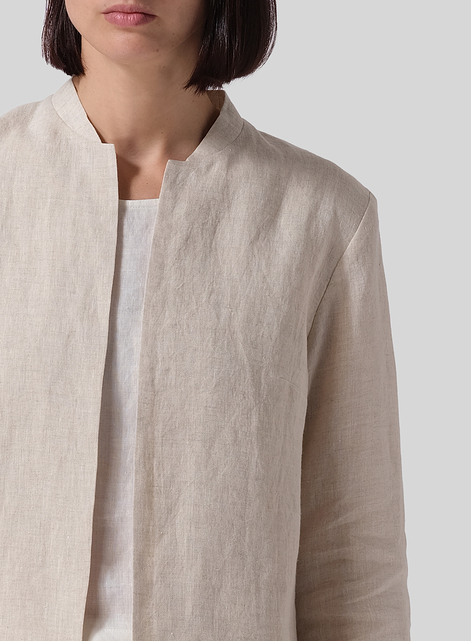 Linen Crop Blazer