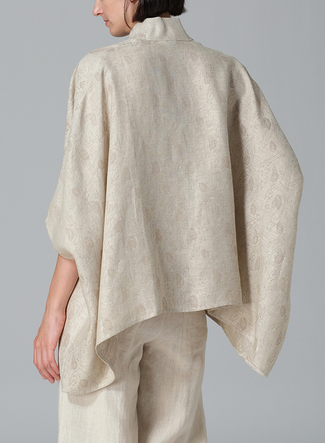 Linen Tie Rope Short Kimono Jacket