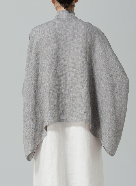 Linen Tie Rope Short Kimono Jacket