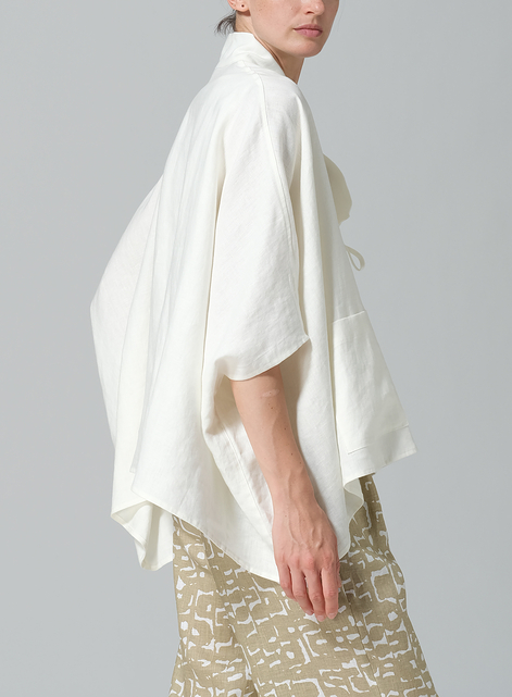 Linen Tie Rope Kimono Jacket