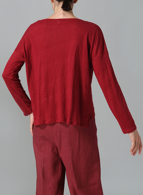 Linen Knitted Long Sleeves T-Shirt