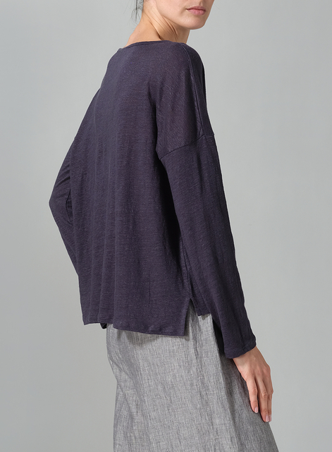 Linen Knitted Long Sleeves T-Shirt