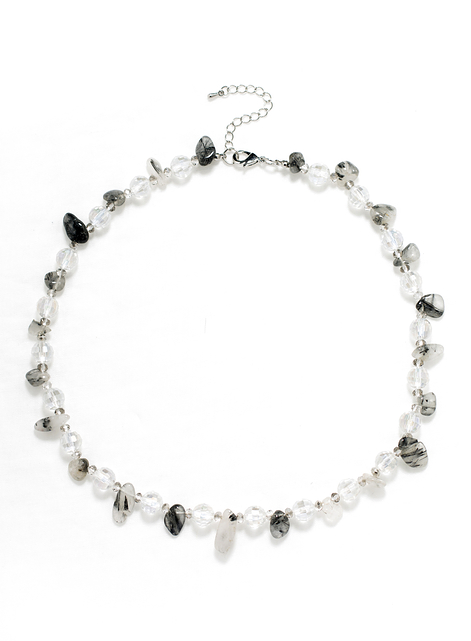 Faceted Clear Stone Necklace