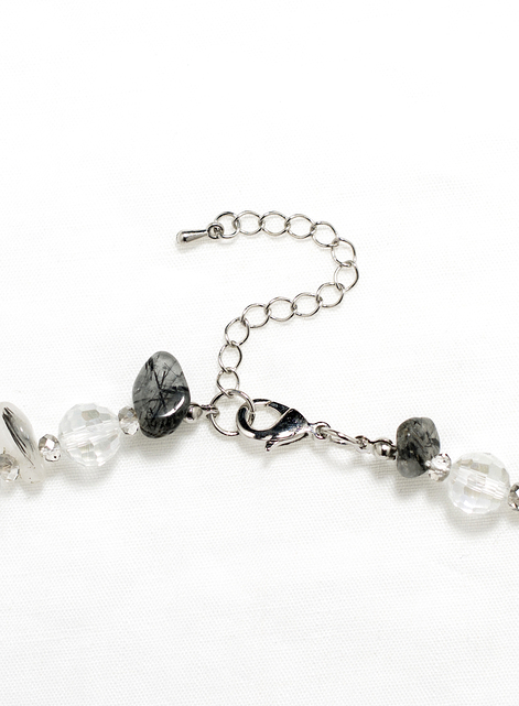 Faceted Clear Stone Necklace