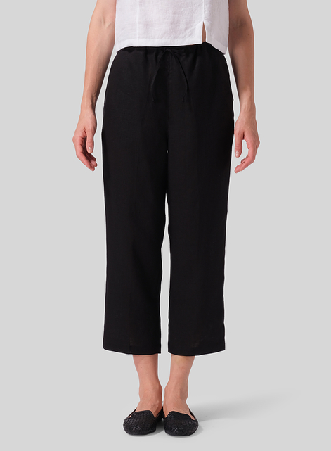 Linen Cropped Pants