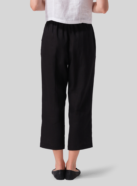 Linen Cropped Pants