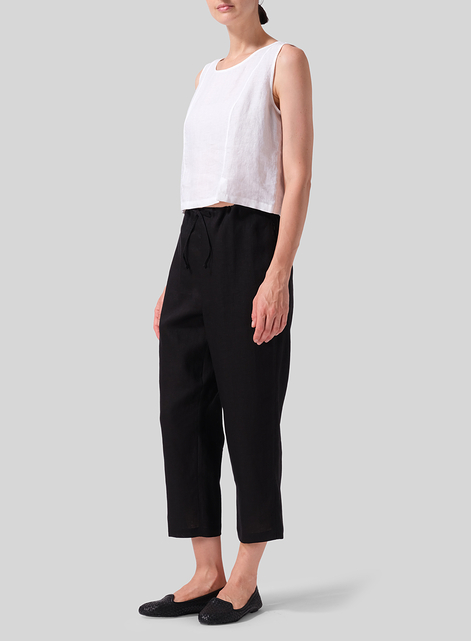 Linen Cropped Pants