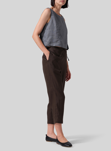 Linen Cropped Pants