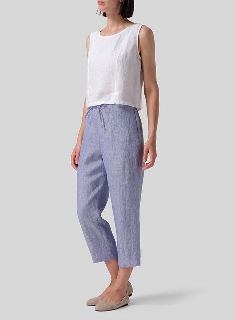 Linen Cropped Pants