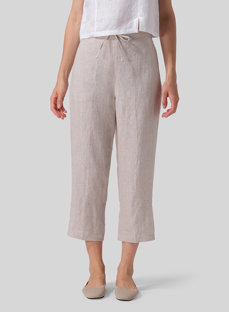 Linen Cropped Pants