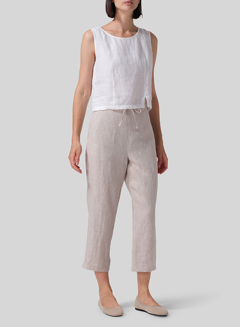 Linen Cropped Pants