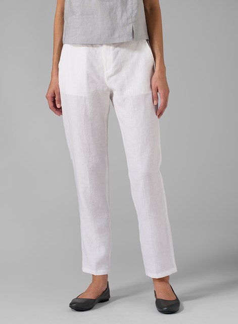 Linen Slim Ankle Pants