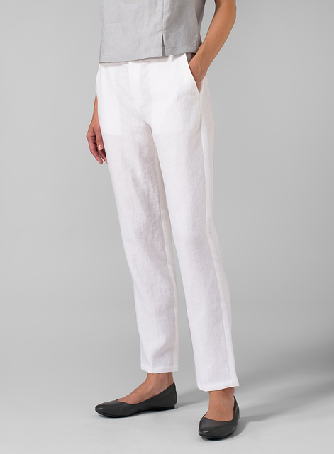 Linen Slim Ankle Pants