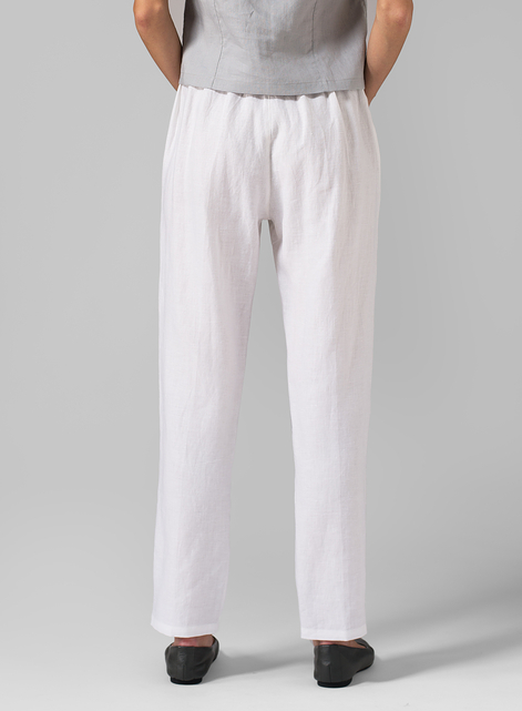 Linen Slim Ankle Pants