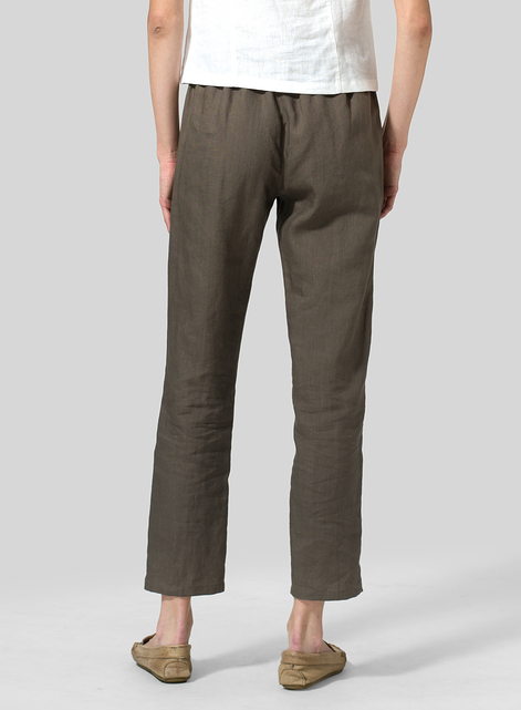 Linen Slim Ankle Pants