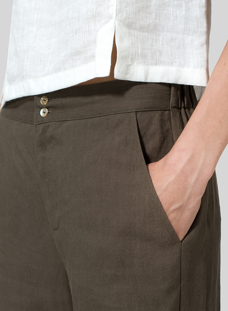 Linen Slim Ankle Pants