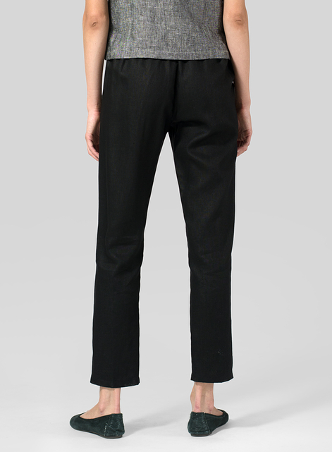 Linen Slim Ankle Pants