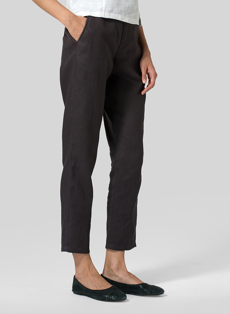 Linen Slim Ankle Pants