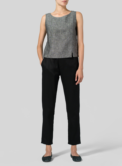 Linen Slim Ankle Pants