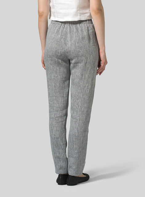 Linen Slim Ankle Long Pants