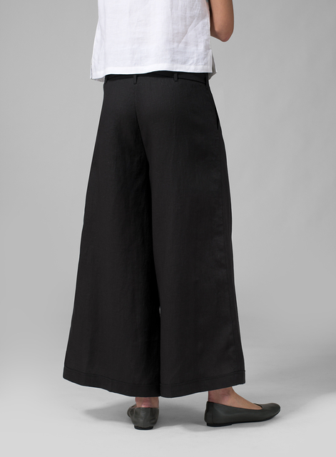 Linen Wide-Leg Pants