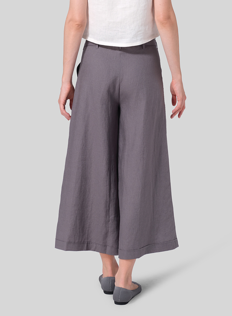 Linen Wide-Leg Pants