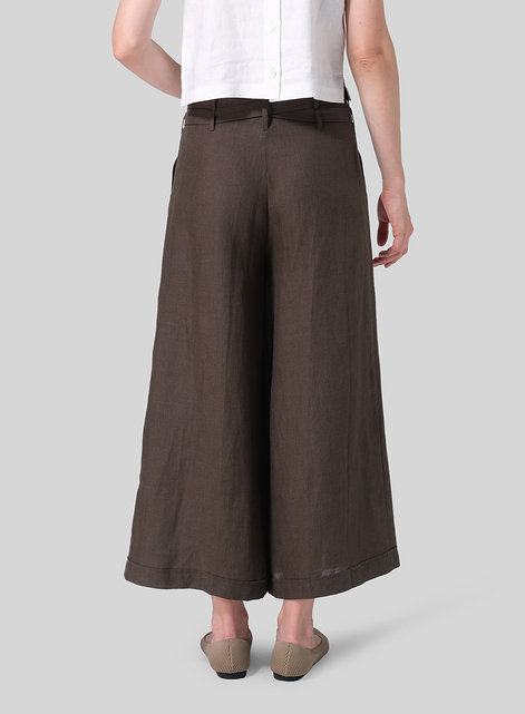 Linen Wide-Leg Pants