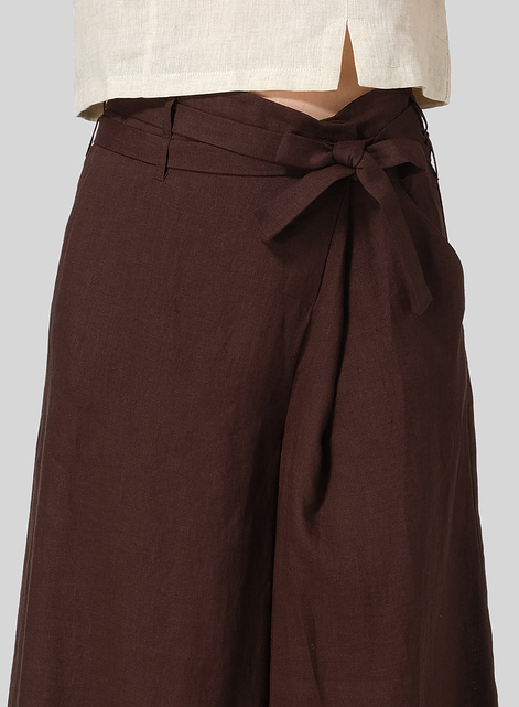 Linen Wide-Leg Extra Long Pants