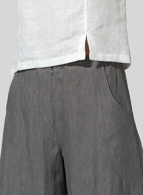 Linen Flared Leg Pants