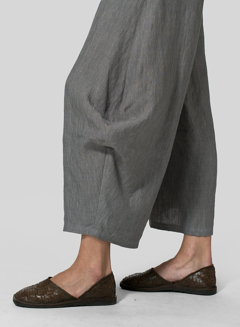 Linen Flared Leg Pants