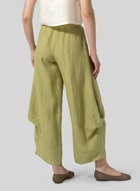 Linen Flared Leg Pants