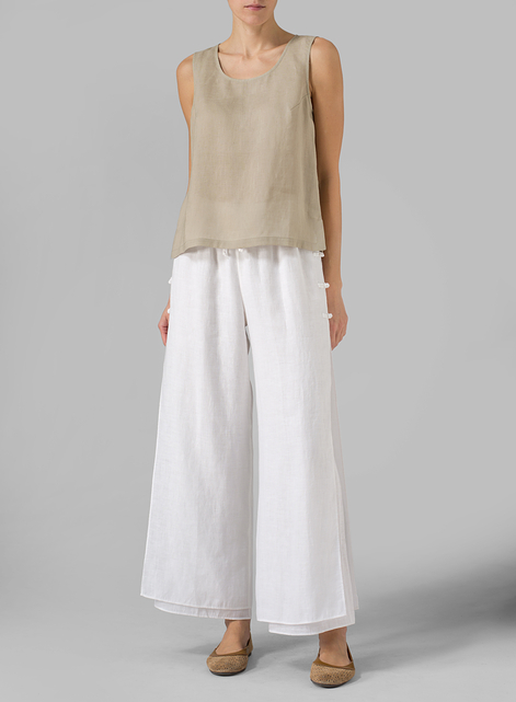 Linen Double Layers Pants