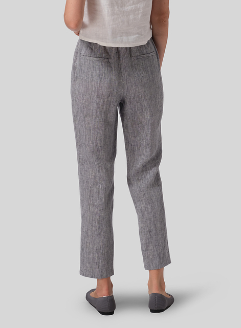 Linen Casual Ankle Length Pants