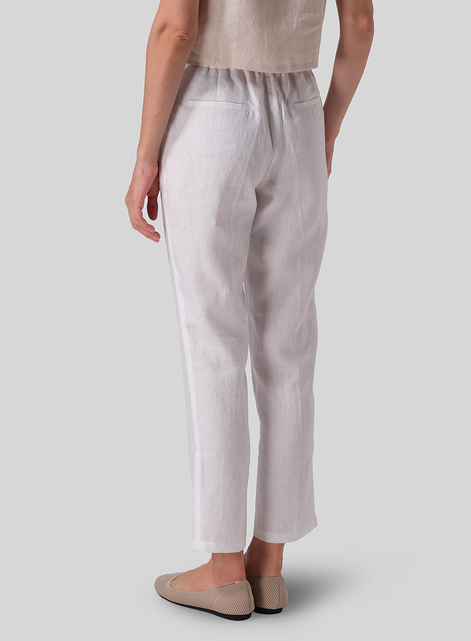 Linen Casual Ankle Length Pants