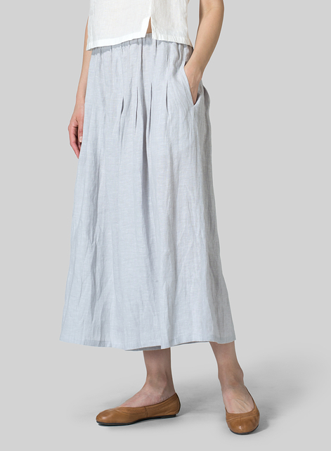 Linen Pleated Culottes