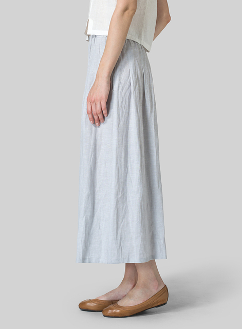 Linen Pleated Culottes