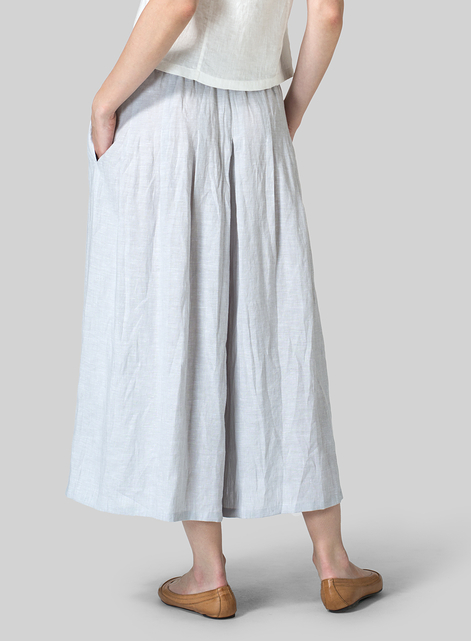 Linen Pleated Culottes