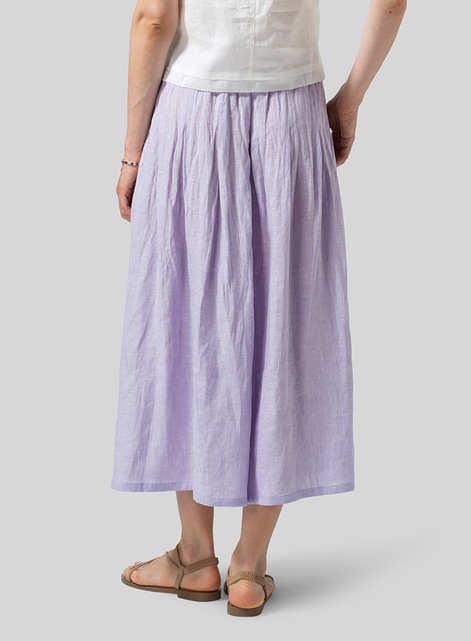 Linen Pleated Culottes