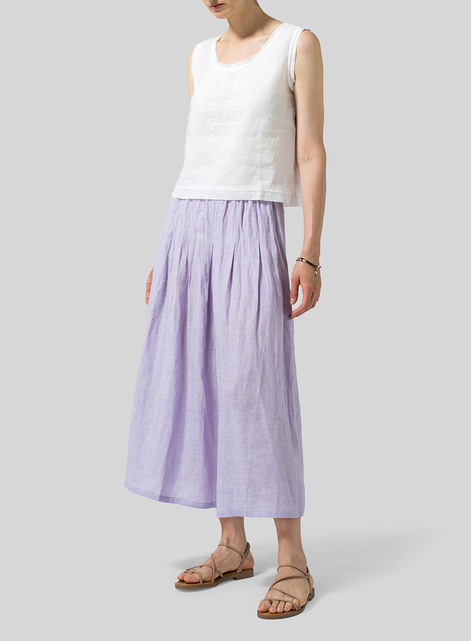 Linen Pleated Culottes