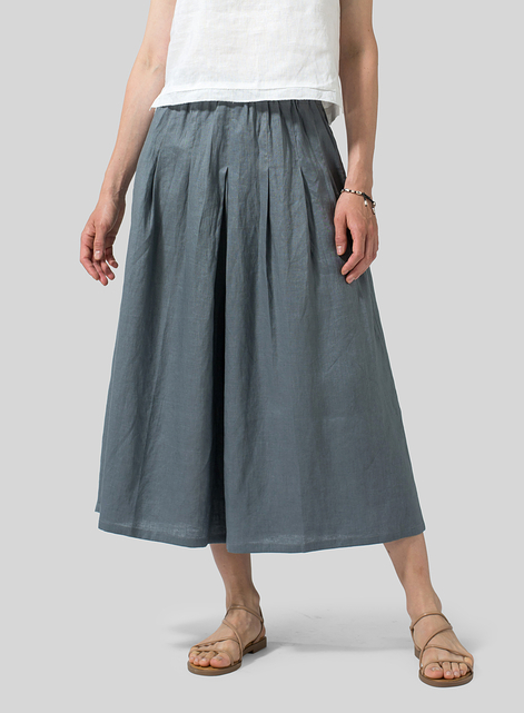 Linen Pleated Culottes