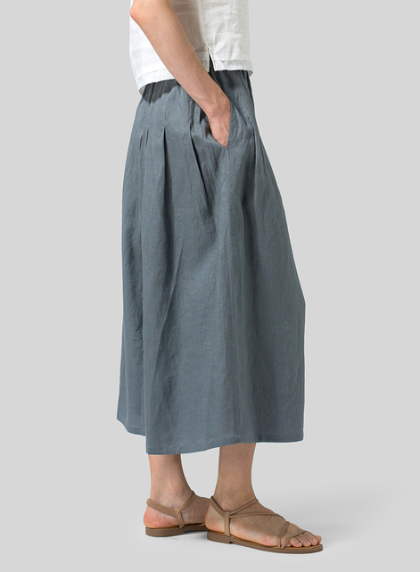 Linen Pleated Culottes