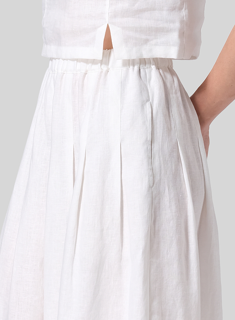 Linen Pleated Culottes