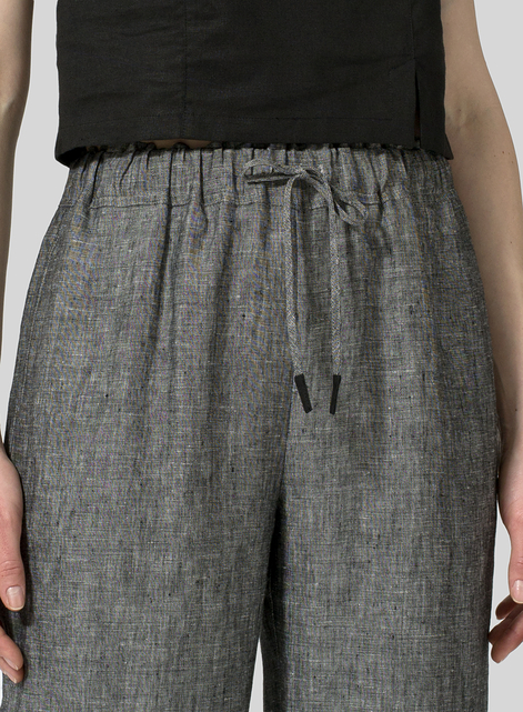 Linen Straight Pull-On Pants