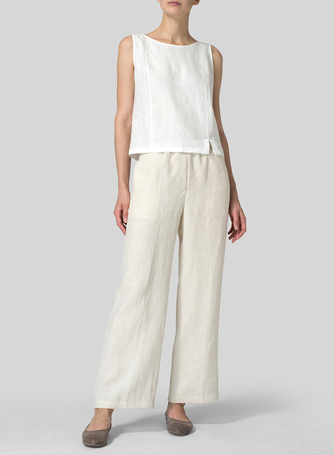 Linen Seasonless Regular Long Pants