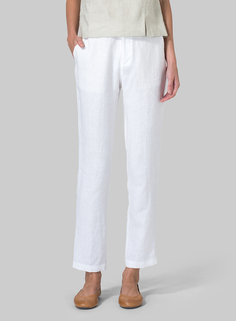 Linen Slim Ankle Pants