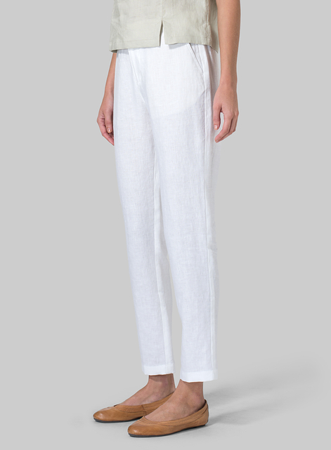 Linen Slim Ankle Pants