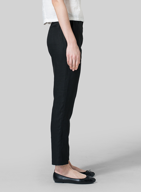 Linen Slim Ankle Pants